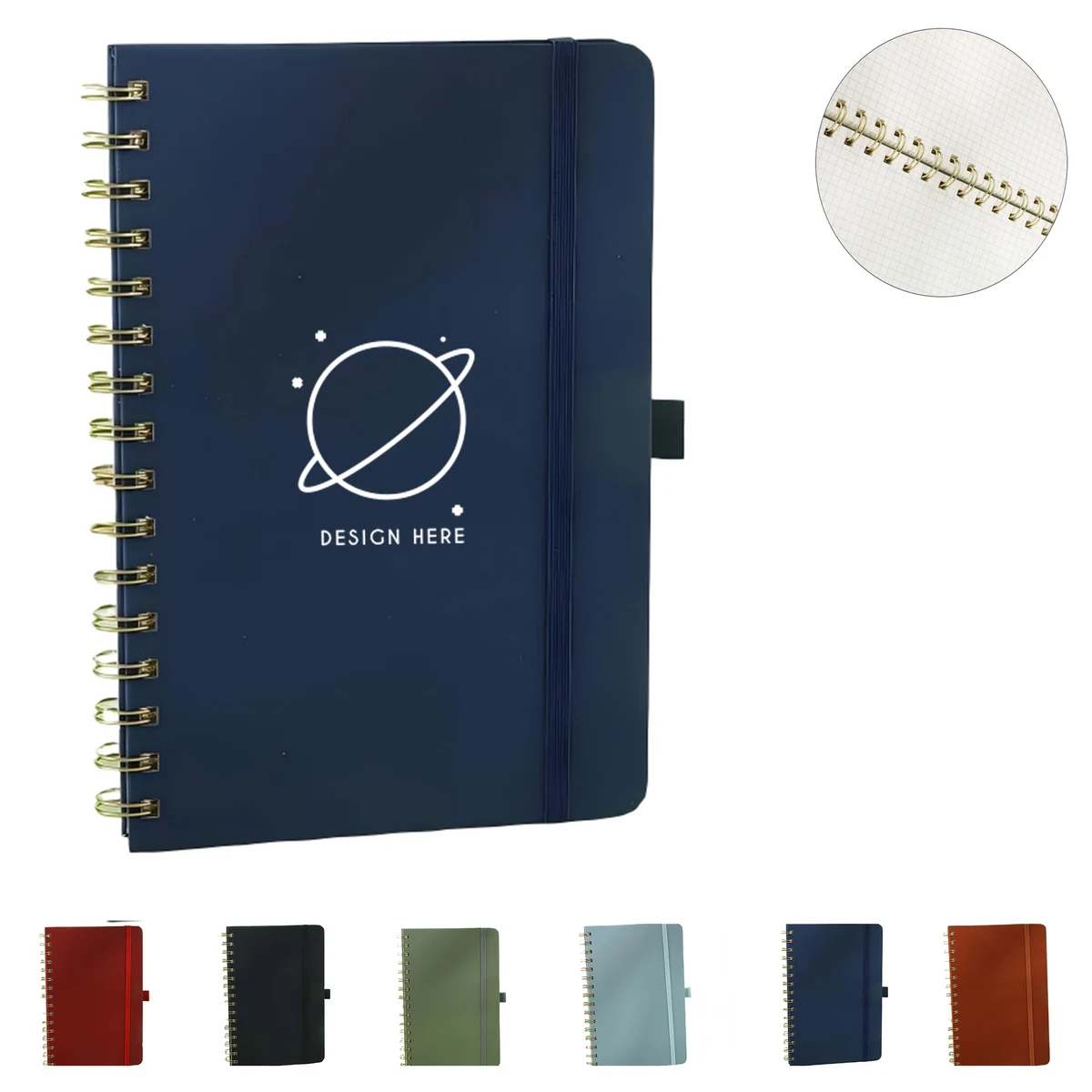 Elastic Closure Spiral Writing Notebook 1