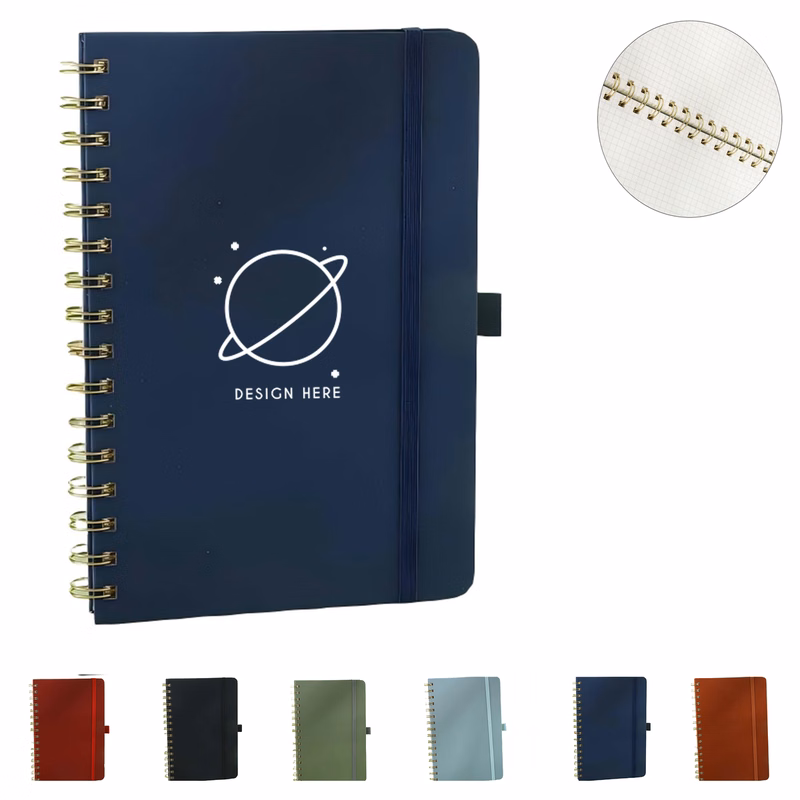 Elastic Closure Spiral Writing Notebook