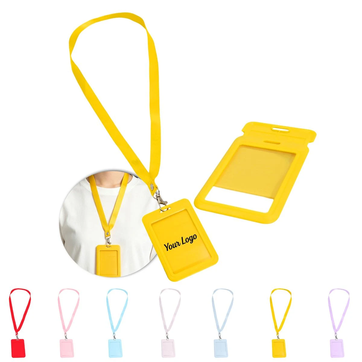 Vertical Badge Holder with Neck Strap 1