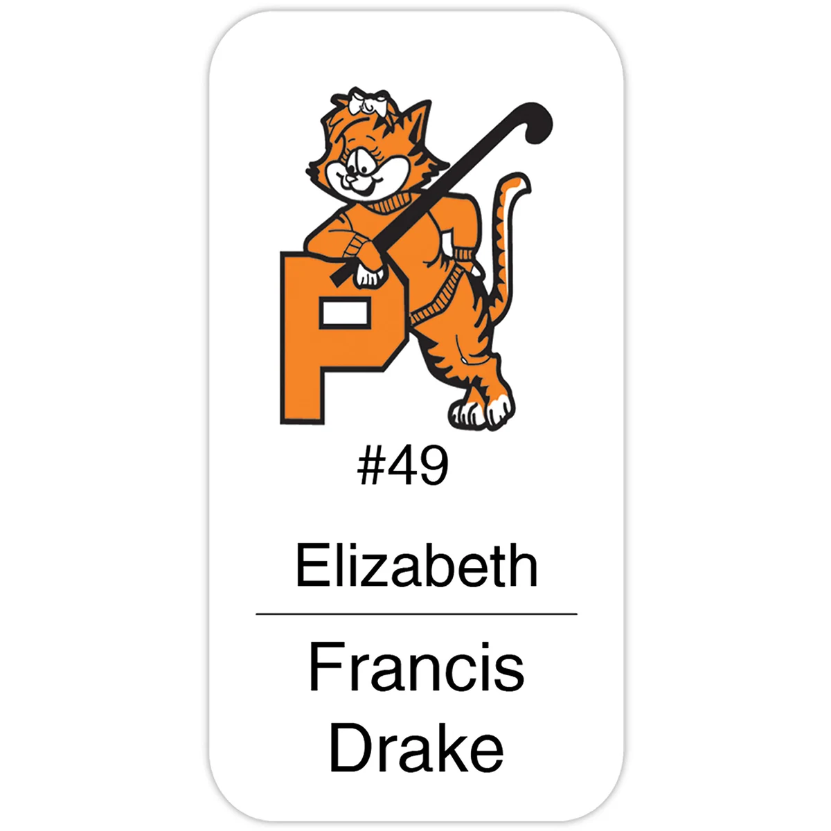 Fort Worth Plastic Name Badge: 3" x 1-1/2" 1
