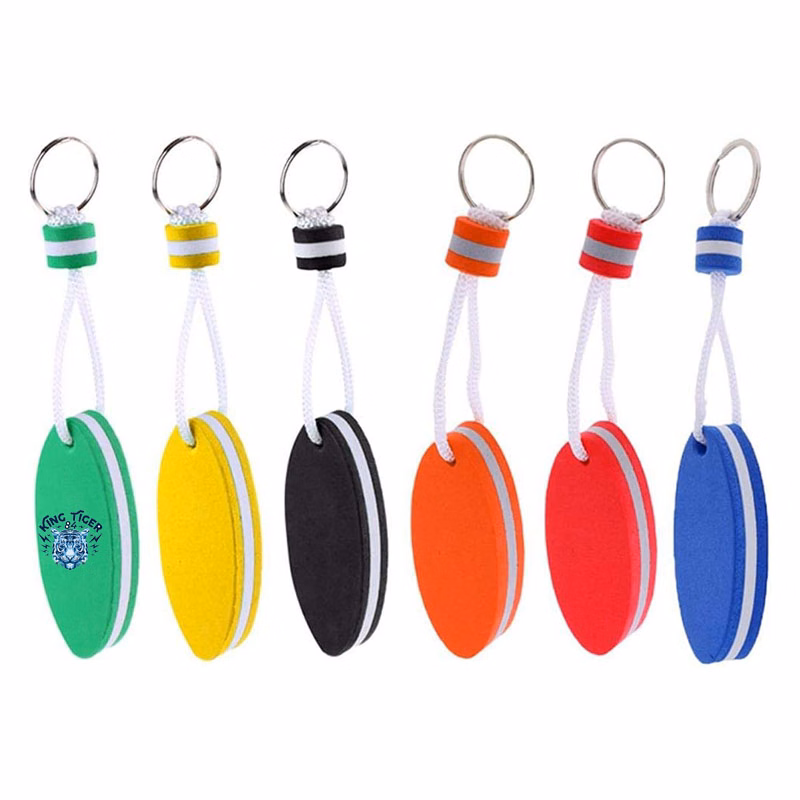 Oval Foam Floating Keychain Key Ring