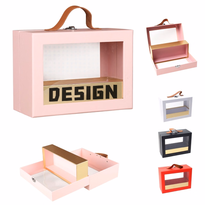 MOQ 50 Sturdy 9"x6"x4" Gift Box With Transparent Window
