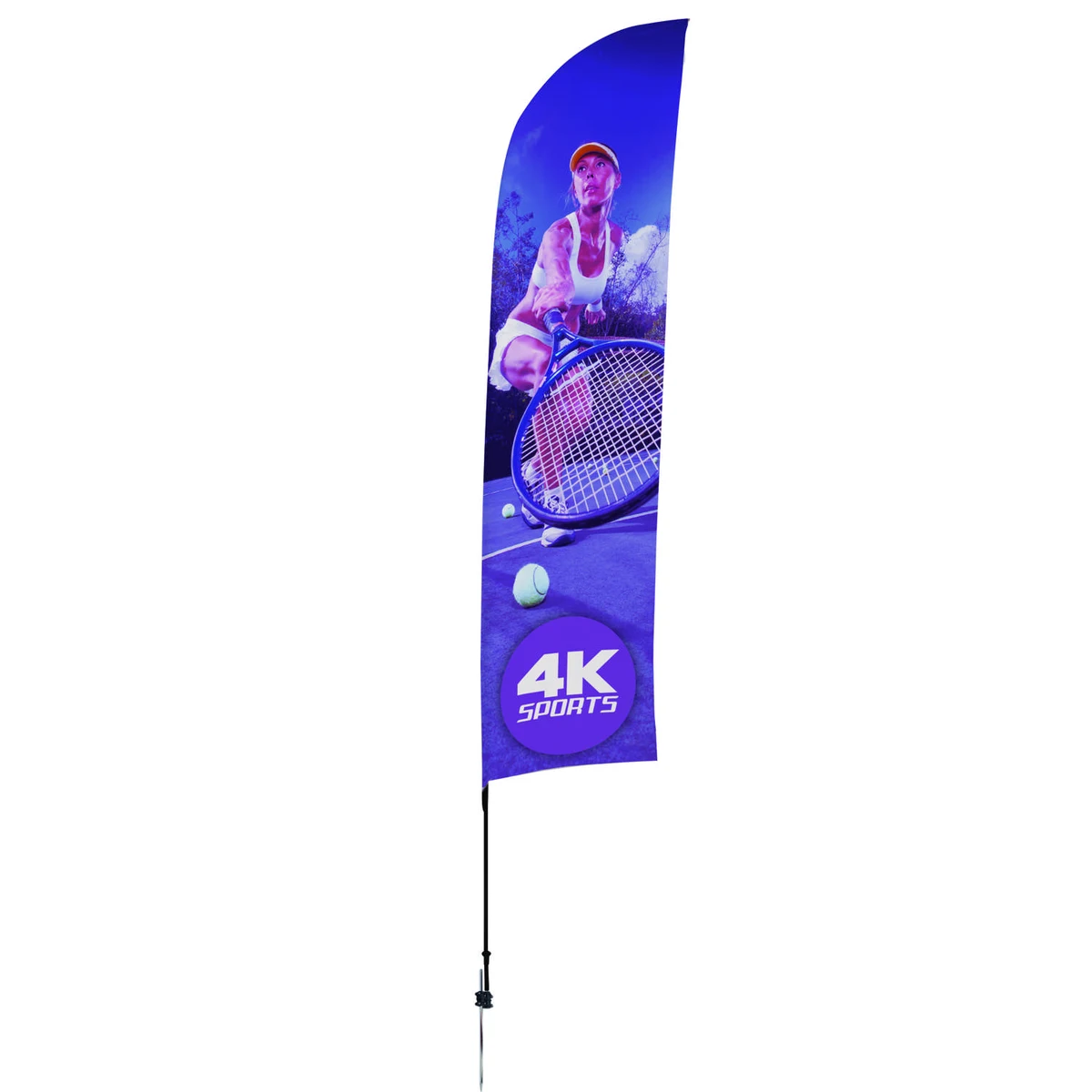 13' Streamline Blade Sail Sign Kit (Single-Sided with Ground Spike) 1