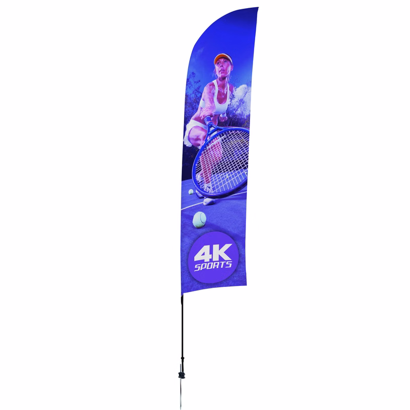 13' Streamline Blade Sail Sign Kit (Single-Sided with Ground Spike)