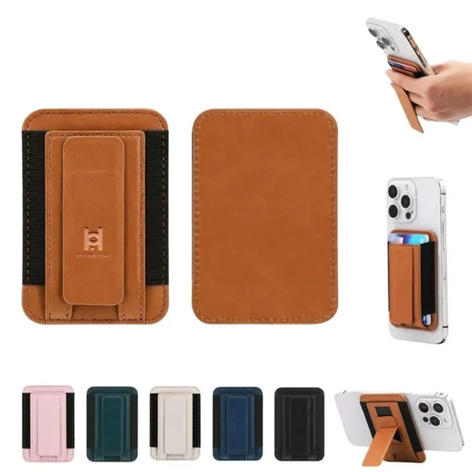 Magnetic phone card holder wallet with adjustable stand 1