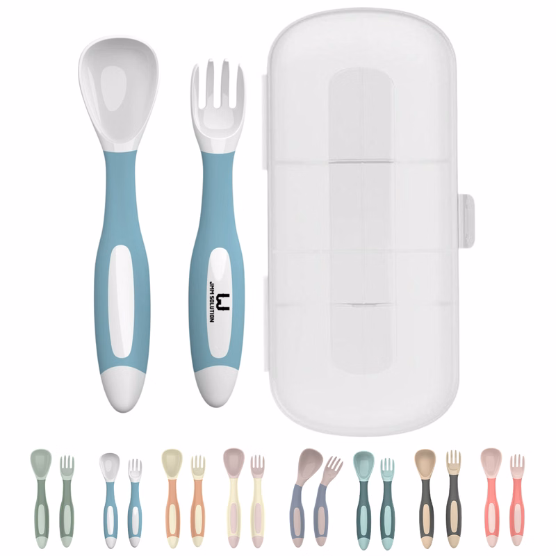 Bendable Infant Fork Spoon Set W/ Storage Case