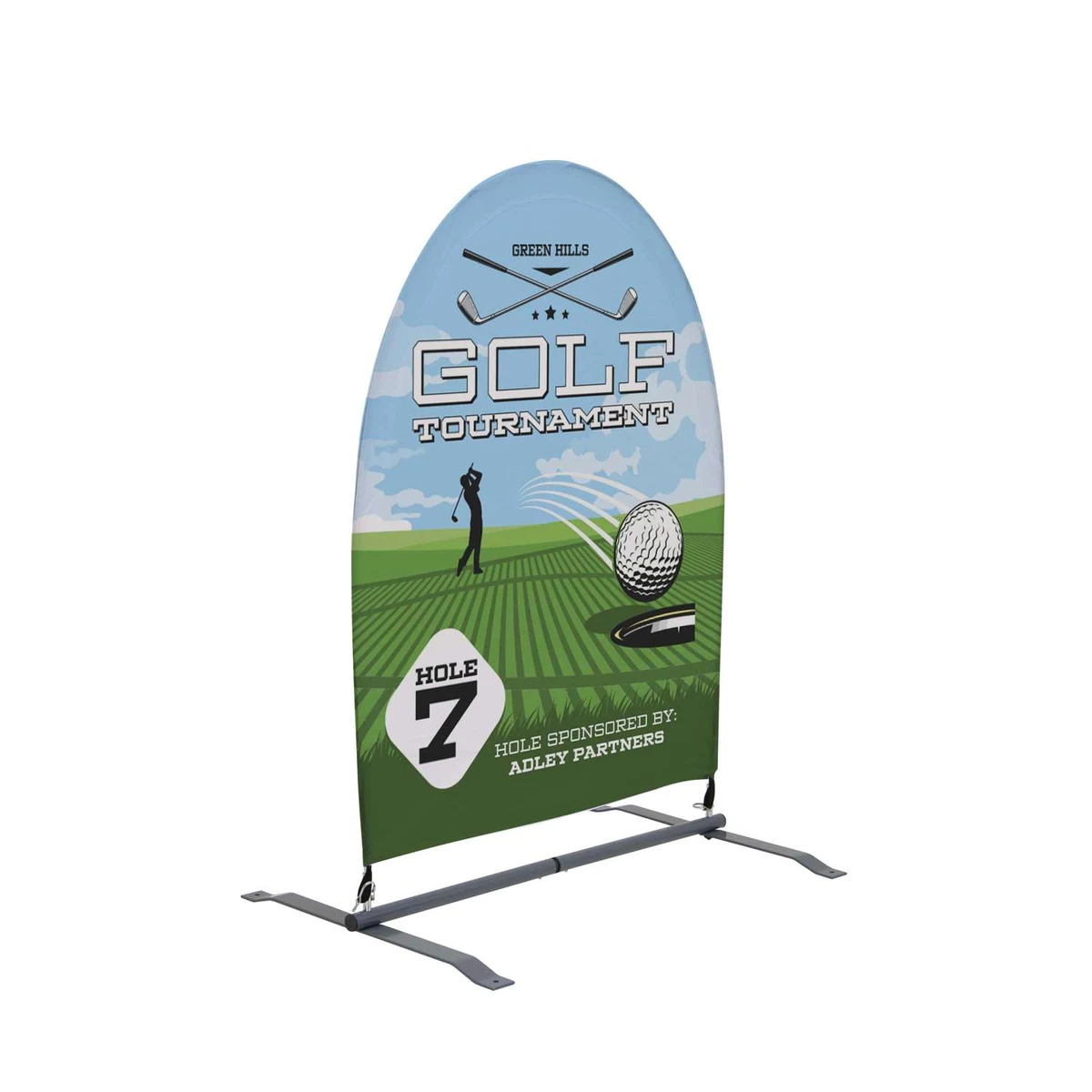 3'W x 5'H Sunrise Multisurface Sign Single-Sided Kit 1
