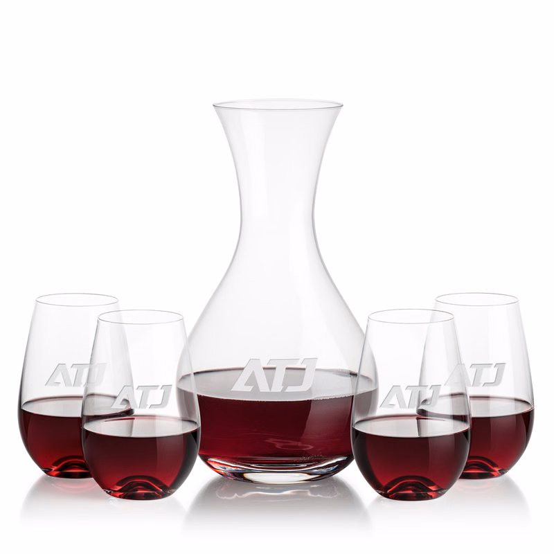Adelita Carafe & Boston Stemless Wine