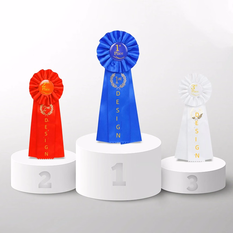 Rosette Ribbon Badge w/Streamers