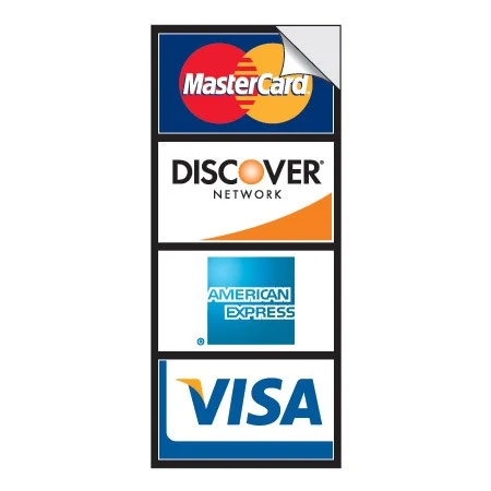 4-Logo Vertical Credit Card Decal 1