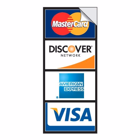 4-Logo Vertical Credit Card Decal