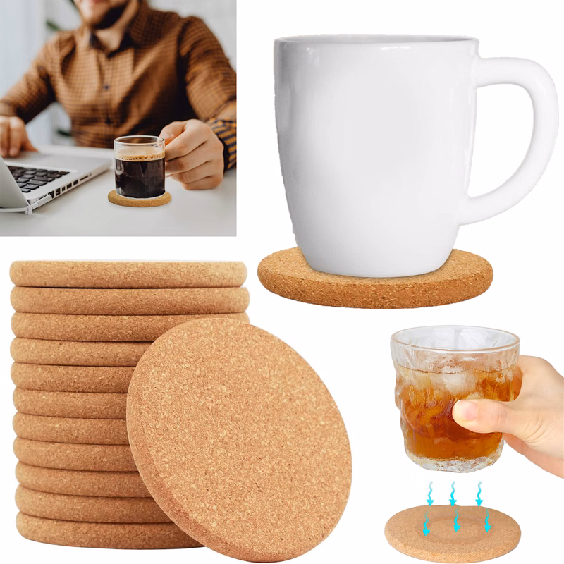 Cork Round Edge Coasters
