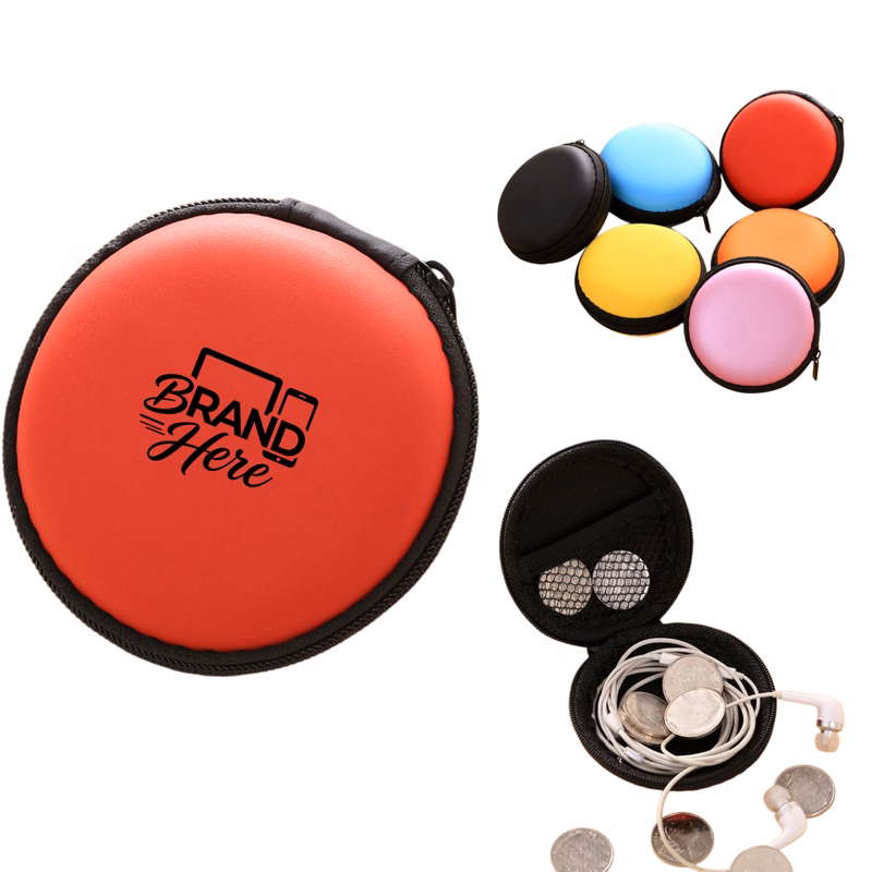 Round Earphone Storage Case