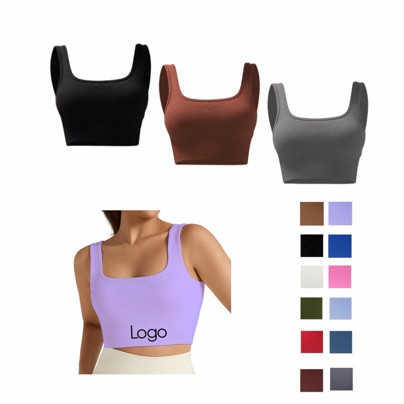 Navel-Revealing Sports Bra Tank Top