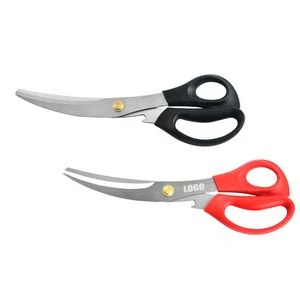 Curved Blade Kitchen Scissors Stainless Steel With Bottle Opener 1