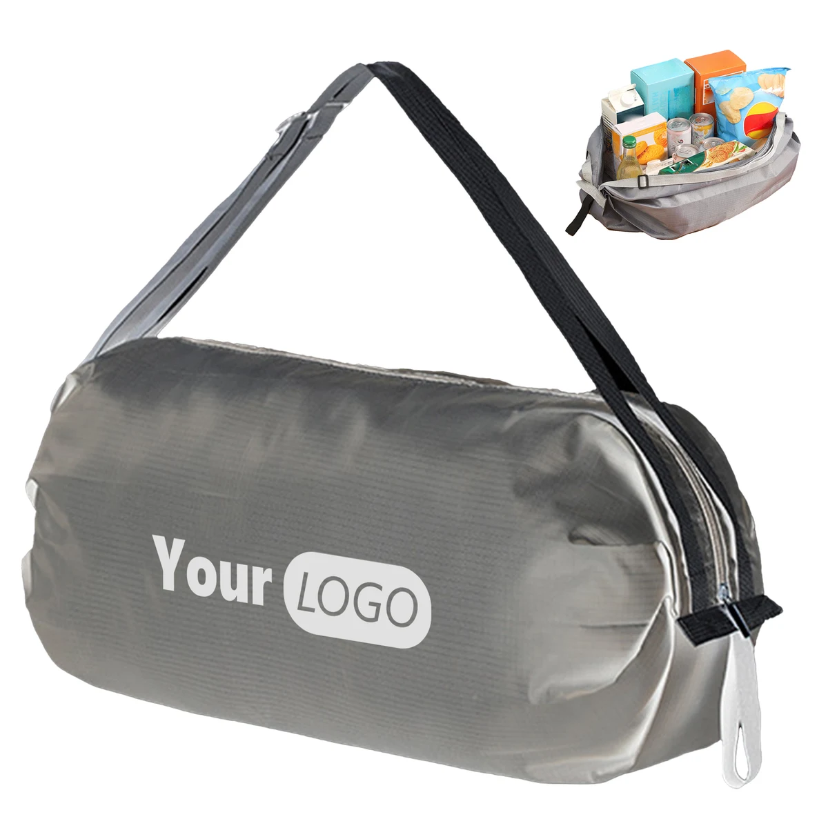 Polyester Large Capacity Grocery Bag ?C Perfect For Shopping, custom tote bag with logo imprint 1