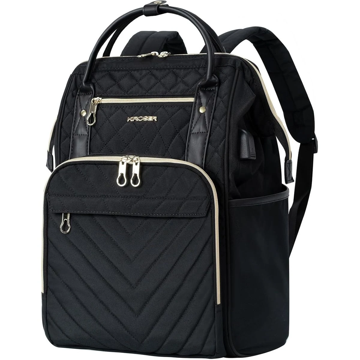 Laptop Backpack 17" Stylish Backpack Water Repellent College Casual Daypack with USB Port Travel 1
