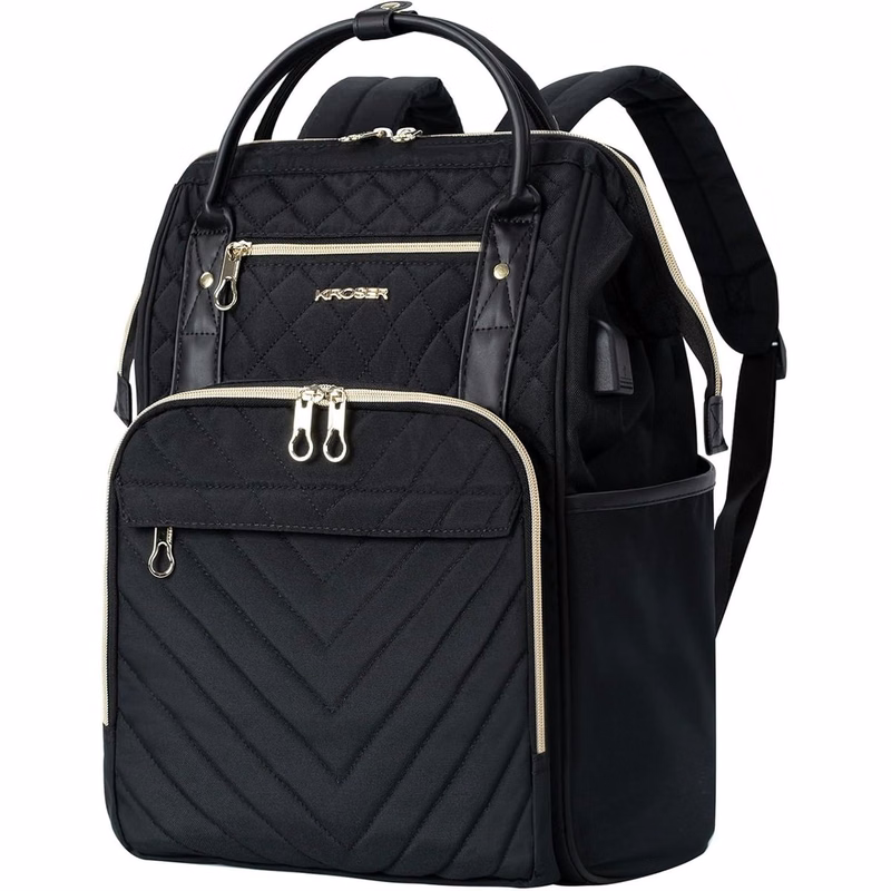 Laptop Backpack 17" Stylish Backpack Water Repellent College Casual Daypack with USB Port Travel