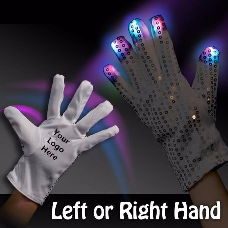 Light Up LED Glow Right Hand Rock Star Glove