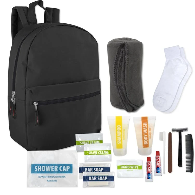 Hygiene Kits in Backpack - 18 Pieces 1