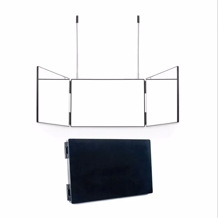 Cosmetic Folding 3-Sided Mirror