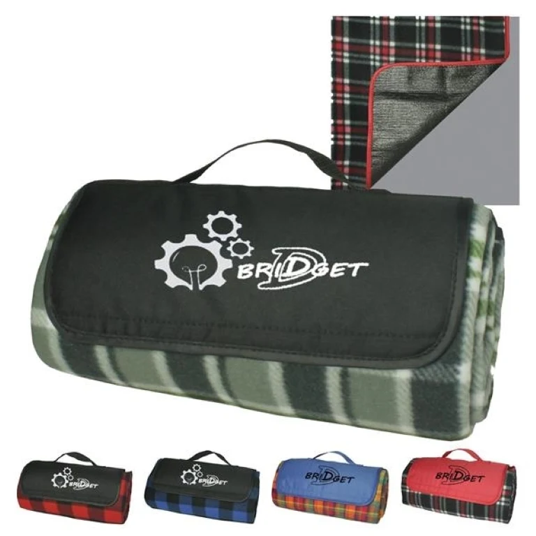 Portable Plaid Picnic Blanket 1
