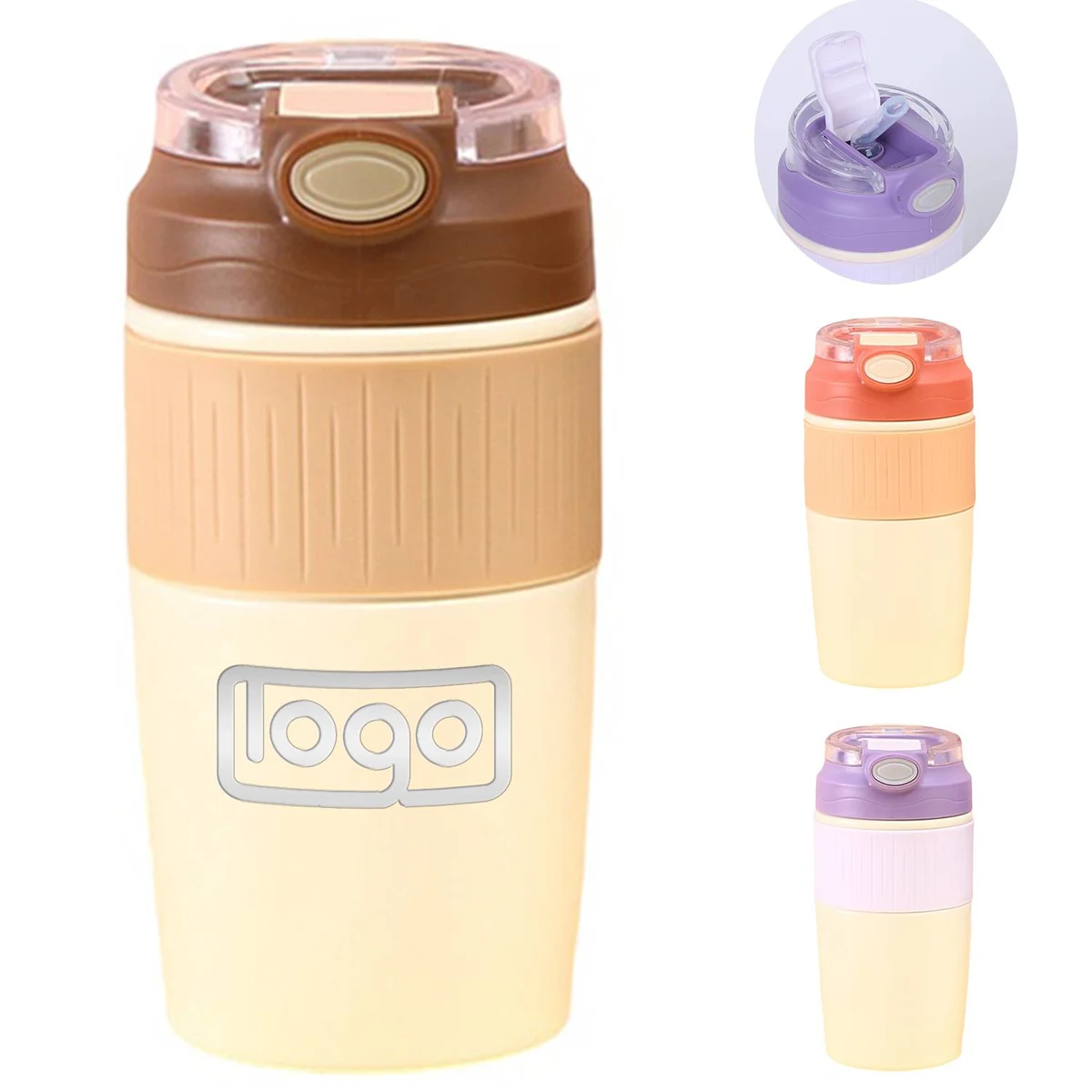 14oz Stainless Steel Vacuum Insulated Bottles w/ Straw 1
