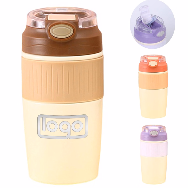 14oz Stainless Steel Vacuum Insulated Bottles w/ Straw