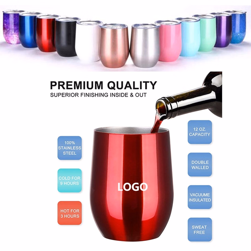 12 OZ Wine Tumbler with Lid