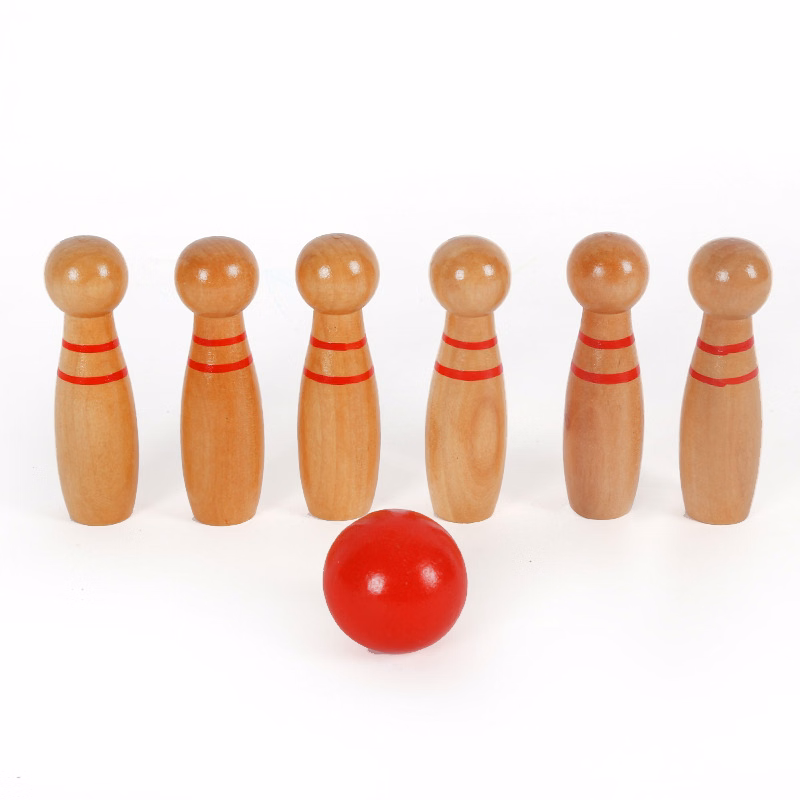 Mini Wooden Bowling Set