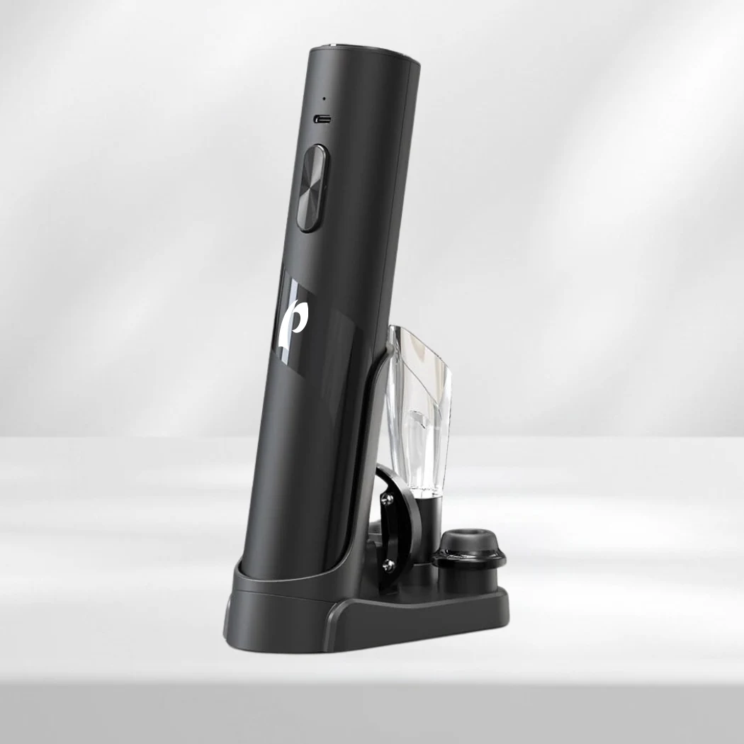 WineVault 4-in-1 Opener, Aerator, Pourer, Preserver with Pedestal Storage Set 1