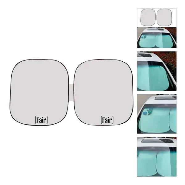 Custom Polyester Car Windshield Sun Shade 51" Foldable — Auto & Fleet Accessory 1