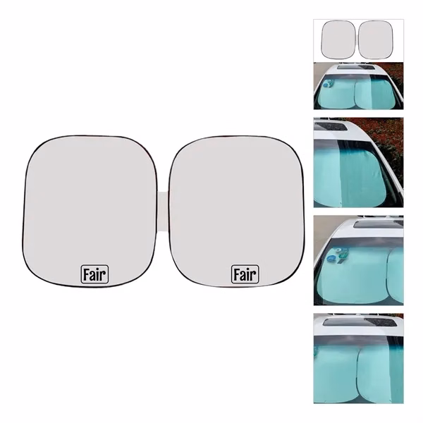 Custom Polyester Car Windshield Sun Shade 51" Foldable — Auto & Fleet Accessory