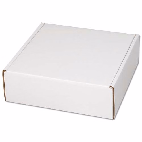 10 1/2" x 10 1/2" x 3 1/2" - B-Flute Outside Tuck Box