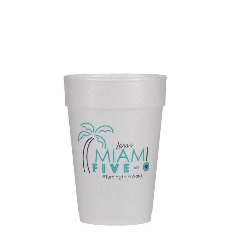 14 oz Foam Cup White Digital Print