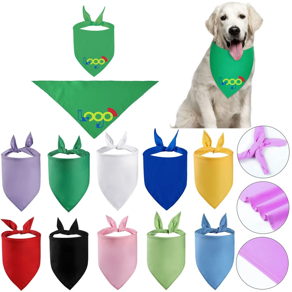 MOQ50 Custom Triangle Dog Bandanas 1
