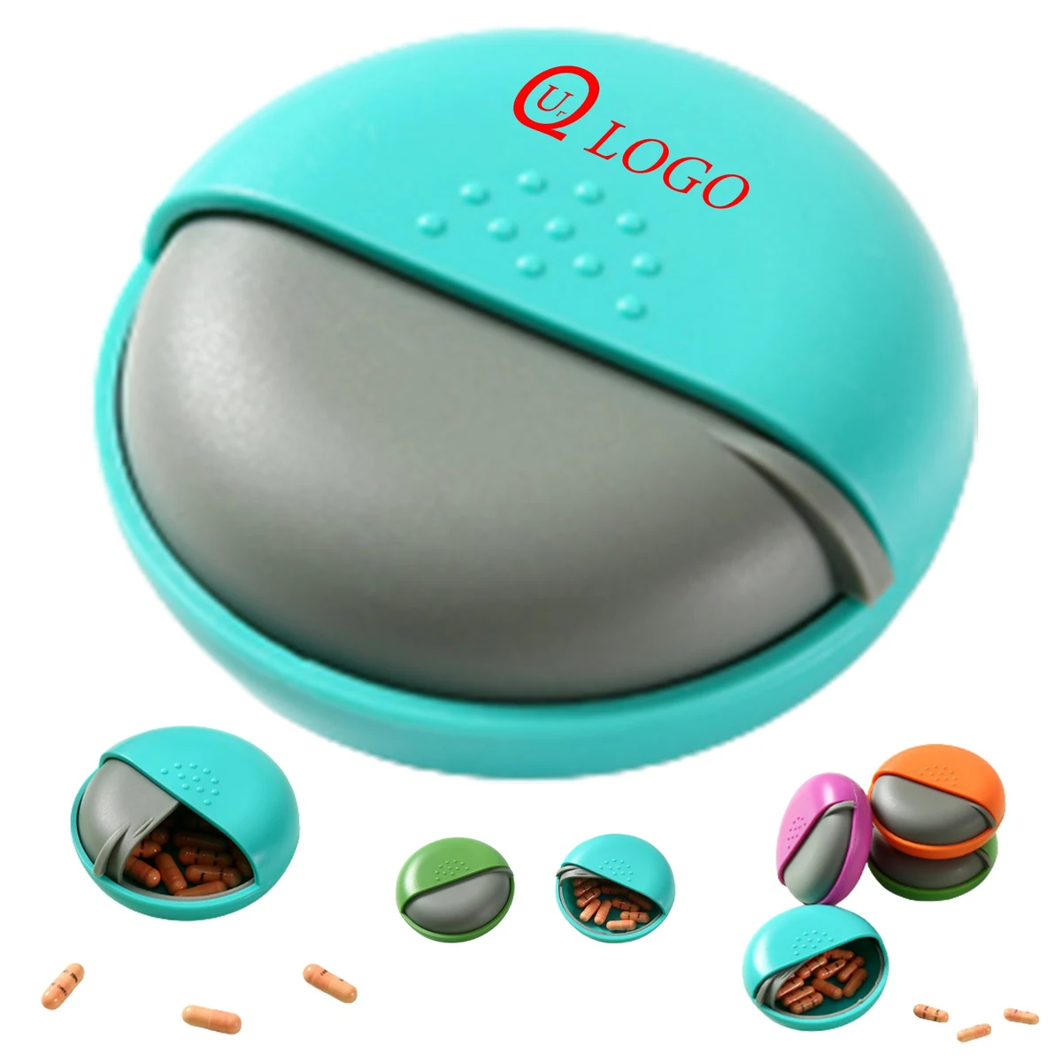 Round Single Compartment Pill Case 1