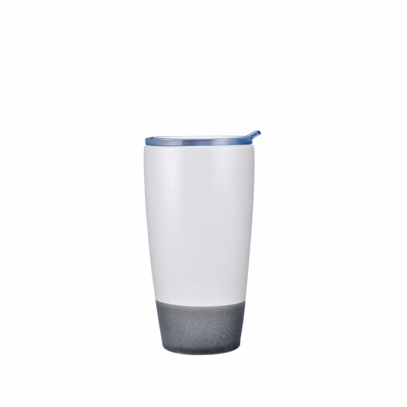 Endura 12 oz White Double Wall Ceramic Tumbler