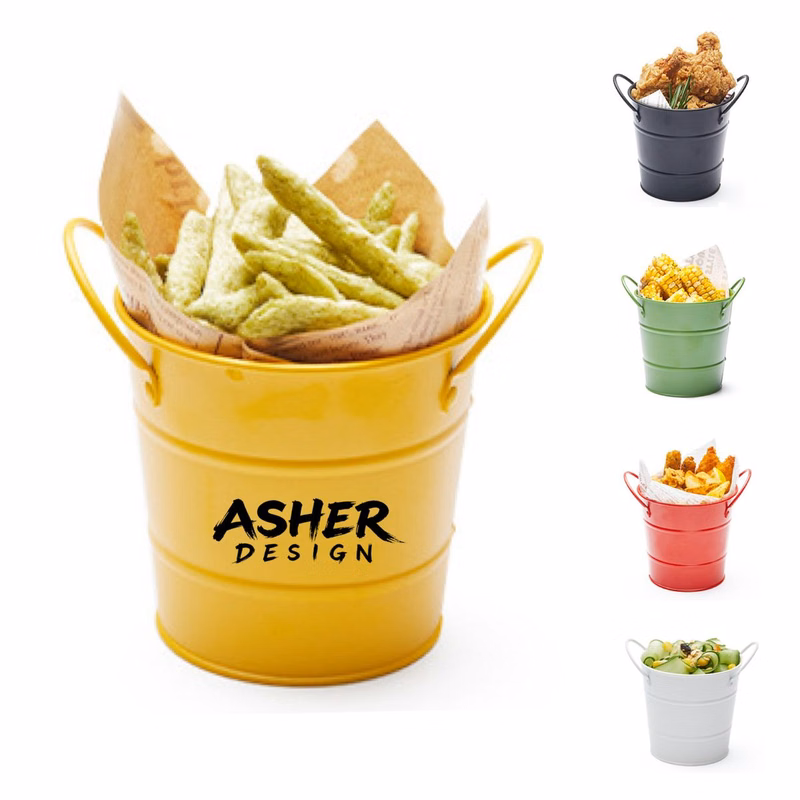 Durable Heavy Duty French Fry Appetizer Pail for Bar