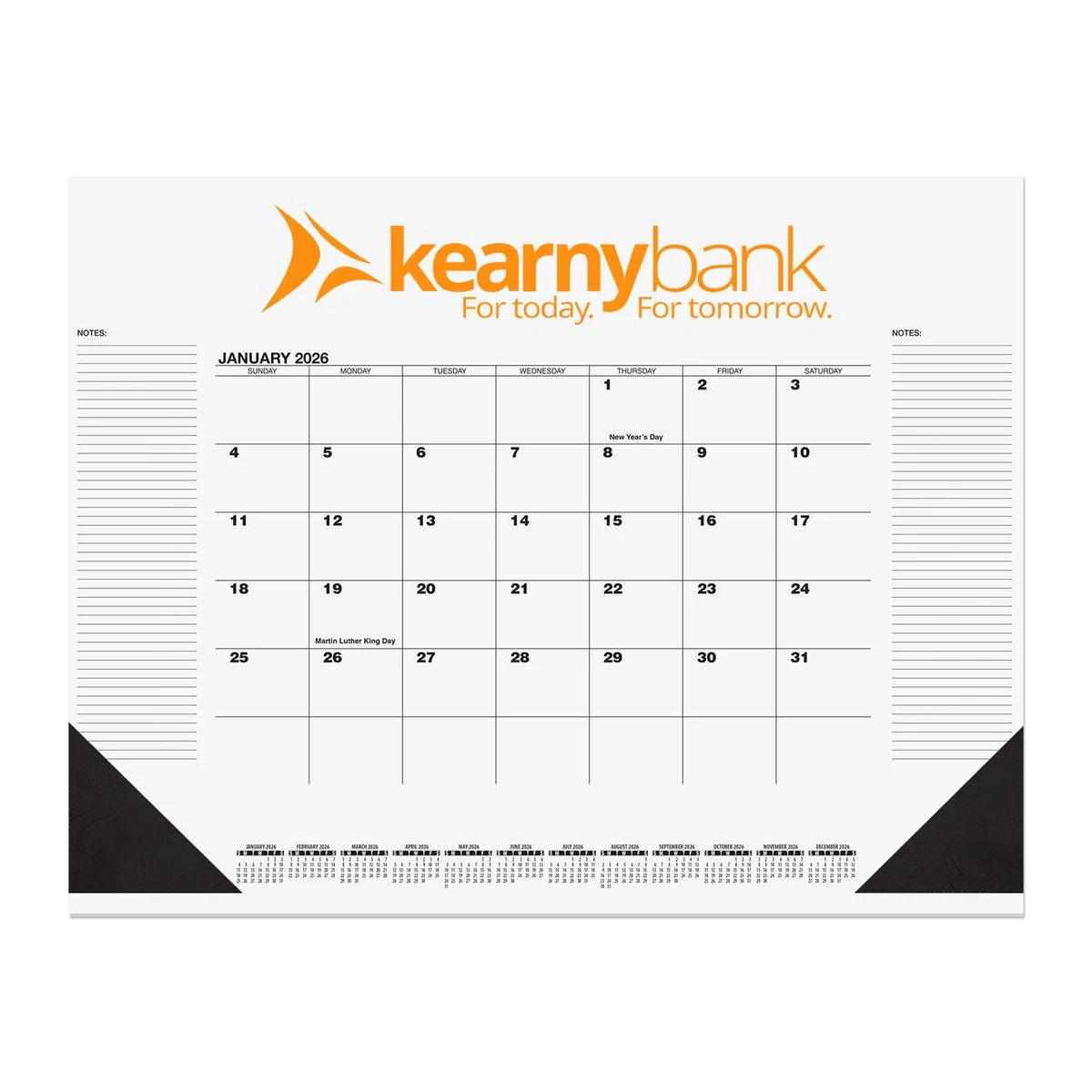 Calendar Desk Pad with Notes 1