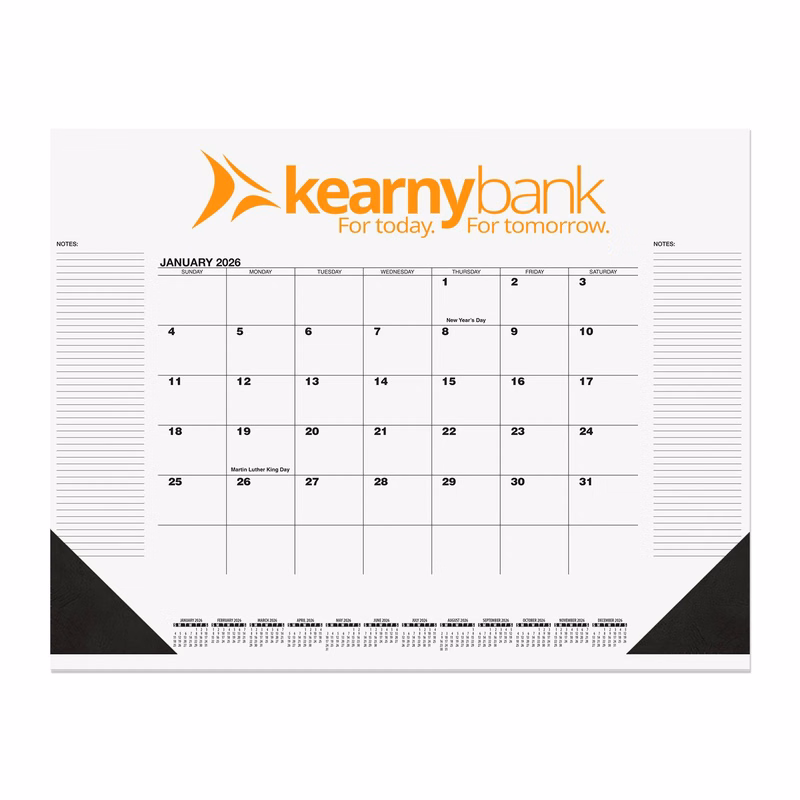 Calendar Desk Pad with Notes