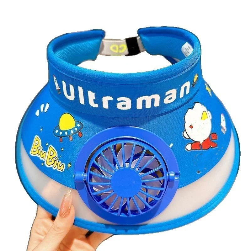 USB rechargeable fan hat for kids 1