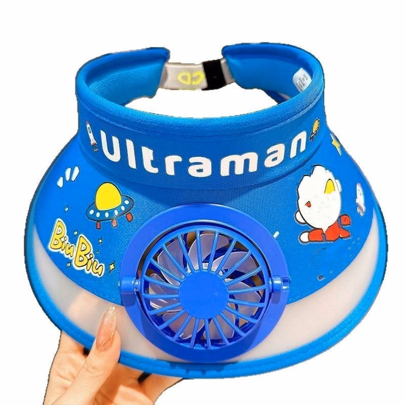 USB rechargeable fan hat for kids