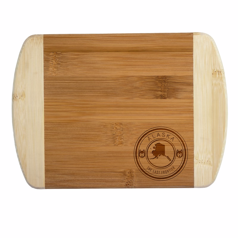 Alaska State Stamp 2-Tone Bar Board