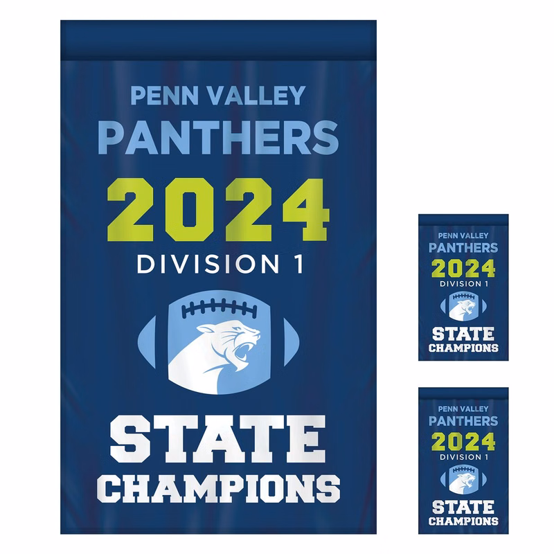 2' x 3' Championship Banner Double Sided Straight Cut