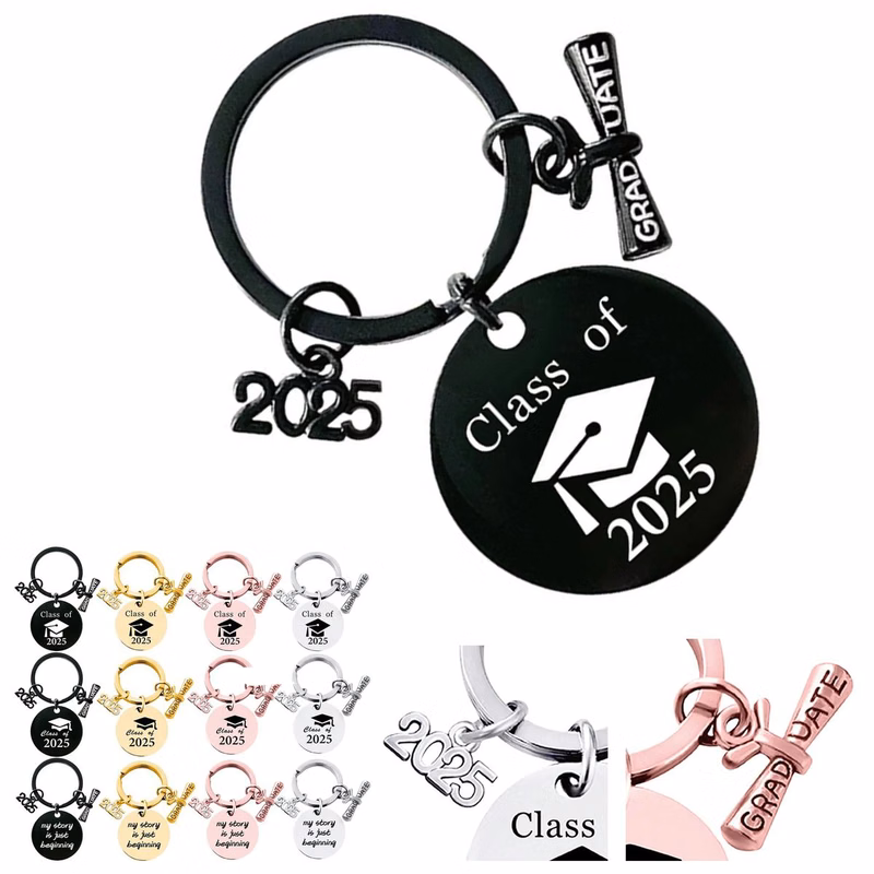 Stainless Steel Graduation Souvenir Keychain