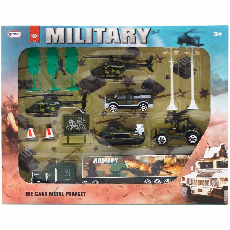 Military Diecast Metal Play Set 14-Piece