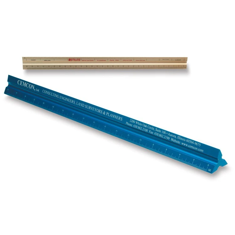 12" Engineer Triangular Solid Scale - Aluminum 1