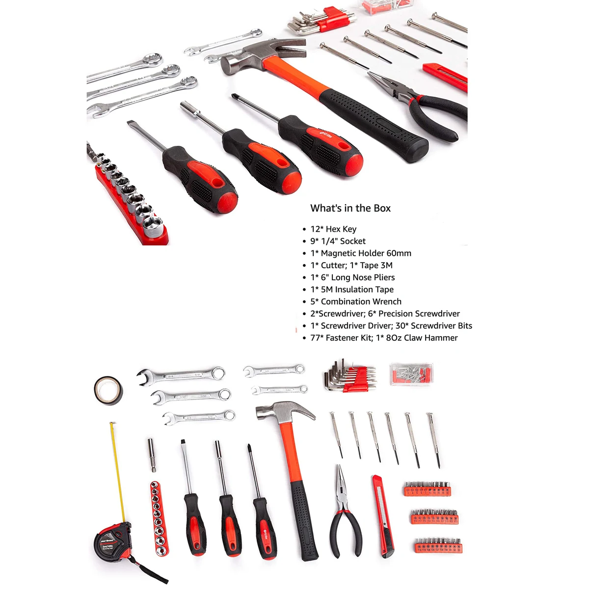 148 Piece Household Hand Tool Kit Set 1