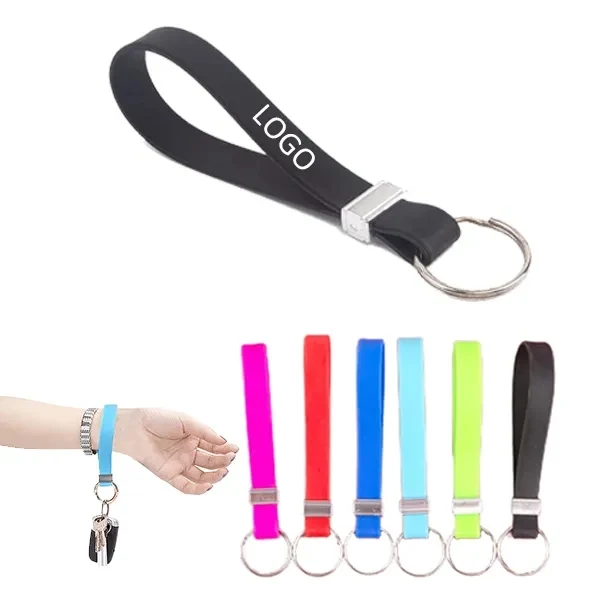 Solid Color Silicone Keychain 1